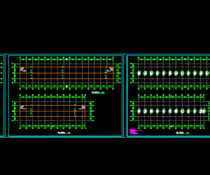 【图集】光伏发电车棚设计CAD图纸