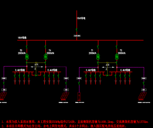 湖南某园区0.5MW1.165MWh微网项目电气设计CAD图纸2024