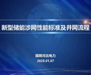 【107996】新型储能涉网性能标准及并网流程2025.01