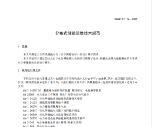 DB4413 T 66-2025 分布式储能运维技术规范