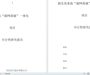 湖北省某地“源网荷储”一体化项目可研报告（214页）
