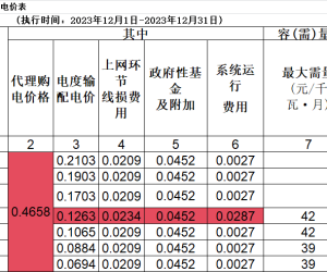【107048】24年02月代理购电价10KV两部制