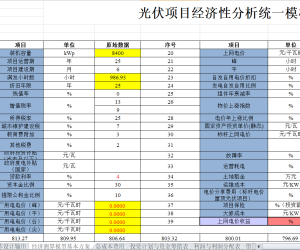 光伏电站系统设计及财务计算工具