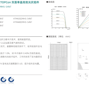 HTM420~440DMH5-54NT泰合2.0182TOPCon双面光伏组件_海泰新能组件选型手册_2025.08.31A ...